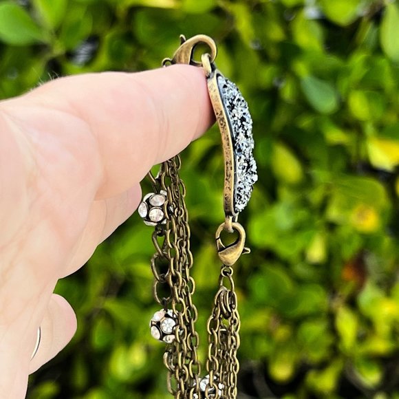 "Druzy" Bronze Chain Bracelet - Picture 5 of 10